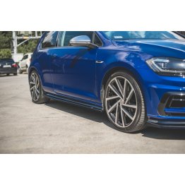 Накладки сплиттеры на пороги на VW Golf VII R / GTI рестайл